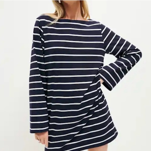 Reformation Dresses & Skirts - Reformation Striped Navy and White Dress
